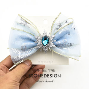 Princess Style Children's Hair Accessories: Butterfly Knot Headwear & Crystal Hairpins