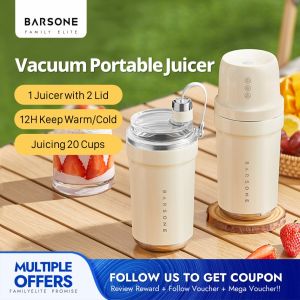 BARSONE Vacuum Portable Juicer 350ml/450ml Type-C Portable Blender Keep Warm Cold Flask Coffee Cup BS-B1