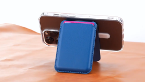 TQS Stronger Magnetic RFID Leather Mag-Safe Card Holder for iPhone 12131415 1617 Series