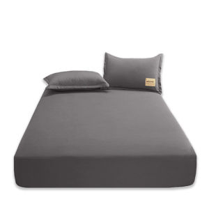 GRACE ผ้าปูที่นอนสีพื้น ผ้าปูที่นอน (พร้อมปลอกหมอน) ผ้าปูที่นอนกันไรฝุ่น ชุดเครื่องนอน มี3ฟุต3.5ฟุต/5ฟุต/6ฟุต