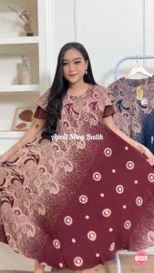 DASTER PAYUNG JUMBO BUSUI KEKINIAN MOTIF RIANA DRESS WANITA BIGSIZE TERBARU PIYAMA LONGGAR BUMIL