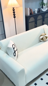 Sofa Seat Covers  jacquard velvet sofa cover universal cover suitable all seasons Cream-coloured