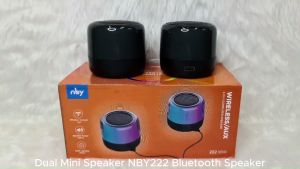 T&G NBY222 Dual Mini Speaker Bluetooth Speaker V5.2 Plug & Play 2-in-1 USB + 3.5mm Audio Jack and RGB Lighting Effect