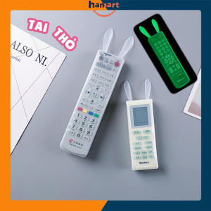Bọc Điều Khiển TV Remote Điều Hoà Silicone Tai Thỏ Dạ Quang Phát Sáng Chống Thấm Nước Bụi Bẩn