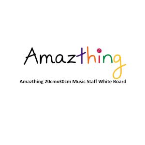 Amazthing 20cmx30cm Music Staff White Board with Magnet and Pen  Manuscript Teaching Material  Treble Bass