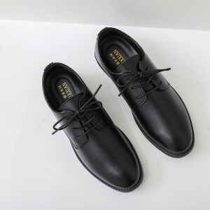 รองเท้าผู้ชายสไตล์อังกฤษรองเท้าทางการธุรกิจสำหรับเจ้าบ่าวเพื่อนเจ้าบ่าวรองเท้าหนังลำลองสไตล์เกาหลีรองเท้าแต่งงานผู้ชายรองเท้าการแสดงรองเท้าหนังสีดำ