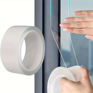1 Roll 5M/10M Transparent Window Weather Sealing Tape Draft Isolation Seal Film Tape Door Draft Stopper Adhesive Strip