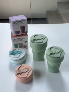Folding water cup silicone portable telescopic compression travel high temperature outdoor cup
