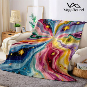 BILIBILI | Swirl Galaxy Paint Flannel Blanket Warm Soft Halloween Christmas Decorative Couch Warm Cozy All-Season Gift