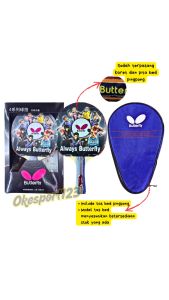BAD PINGPONG DUS BUTTER NO.4 / BET TENIS MEJA DUS BUTTER NO.4 – Bet Siap Pakai