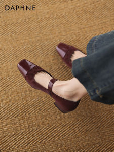 Daphne | Leopard Print New Style Lip-shaped Red Womens Single Shoes