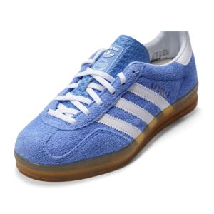 Giày Thể Thao Thông Thường Adidas Trefoil Dành Cho Nữ Giày Thể Thao Da Màu Xanh Đế Ngoài Bằng Cao Su Phong Cách Đức Kh6038