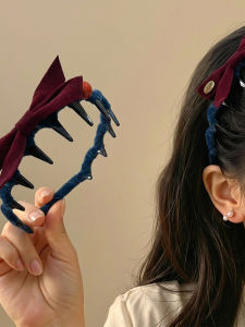 Anti-slip Pressure Velvet Hair Band with Bow