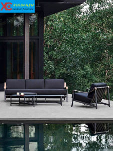 Outdoor Casual Rope Sofa Combination House Courtyard Garden B & B Balcony Single Rattan Chair Waterproof and Sun Protection Terrace