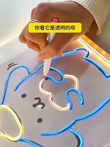 ‌LED Drawing Board Luminous Writing Board Message Board Drawing Board For Kid Acrylic Erasable Drawing Board Drawing Toys For Office School Home 发光画板