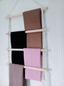 Lader Hanger 4 Susun / Gantungan Hijab Kayu Baju Aesthetic Mukena Sajadah Mukena