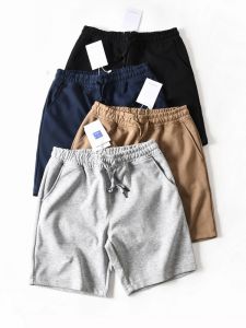 Quần Short Thể Thao Cotton Dệt Kim Hai Mặt Rộng Rãi Thường Ngày Mùa Hè Cho Nam Quần Short Thể Thao Màu Trơn Cạp Chun