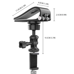 Bbzy | Car Sun Visor Clip Mount 360° Rotatable Camera Holder for GoPro 13/12 and DJI Action 5pro/4/3