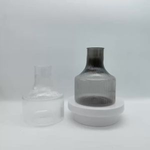 BE40 -  Bình cổ eo trong suốt cắm hoa cây cảnh để bàn nhựa PET size 4x130x100mm ( xem trong mô tả)