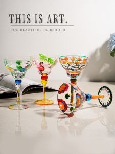 Hand-Painted High Aesthetic Cocktail Glass