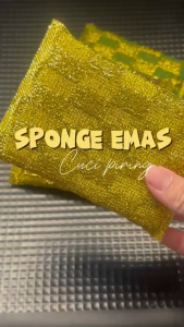 Hallobestie / Spons Cuci Piring Busa Emas Sponge Super Magic Serbaguna Bentuk Kotak Sponge Busa Termurah