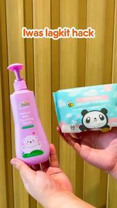 Tiny Buds Natural Baby Cleansing Splash 350ML with Newborn Dry Cotton Wipes