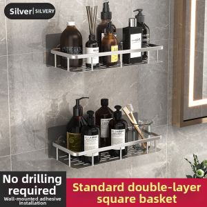 Drill-Free Adhesive Aluminum Towel Rack