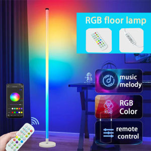 150 ซม.สมาร์ทมุมโคมไฟตั้งพื้นหรี่แสงได้ APP ควบคุม RGB LED โมเดิร์น Mood Lighting ขาตั้งไฟสําหรับห้องนอนห้องนั่งเล่น