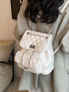 2060 Thương Hiệu Ba Lô Thời Trang Nữ Nhỏ Chần Gòn Đôi Túi Đeo Vai Chống Thấm Nước Màu Nguyên Chất Phong Cách Nhật Bản Và Hàn Quốc