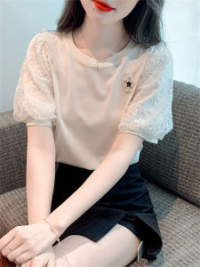 Fashionable Versatile Short Sleeve round Neck T-Shirt Womens Summer Clothing 2025 New Style Simple Ladies Top Shirt