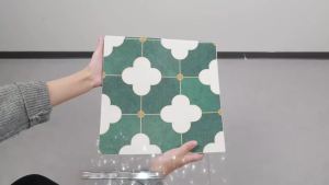 10Pcs 30x30cm Extra Thick Red White Checkerboard Peel and Stick Floor Tiles Waterproof PVC Stickers