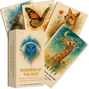 Whispers of The Wild Oracle Deck 78 Watercolor Style Cards for Daily Reflection Messages from Animals 12*7cm Tarot Cards
