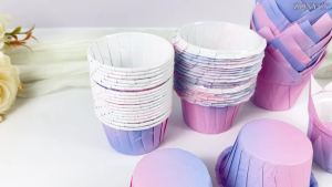 10/30pcs Rainbow Cupcake Paper Cup Oilproof Cake Wrappers Cups Mermaid Birthday Party Decoration Wedding Supplies Baking Tools