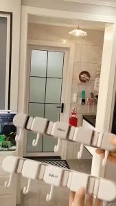 รุ่นใหม่ ที่แขวนไม้ถูพื้น ที่แขวนติดผนัง ทึ่แขวนไม้วาด ที่แขวนไม้กวาด สามารถรับน้ำหนักได้ 100KG ที่แขวนแปรงขัดห้องน้ำ ที่แขวนของใช้ภายในบ้าน ไม่ต้องเจาะ อุปกรณ์จัดเก็บไม้กวาด คุณภาพสูง JN