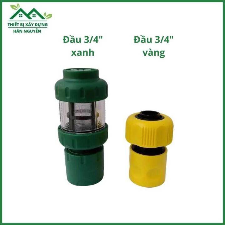 Khớp nối nhanh Dekton 3/4" cho máy rửa xe,đầu nối có lọc rác,dùng ống nước mềm 3/4 inch