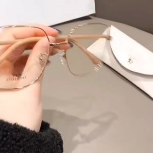 FG Kacamata Hitam Anti Blue Light Anti Radiasi Blue Ray Gaya Korea Bahan Metal Bentuk Bulat Oval Square untuk Pria dan Wanita K13 8022