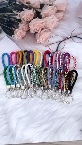 (Sudah Termasuk MIka Gantungan HP) Lanyard Gantungan HP Tali Handphone Model Motif Kulit Kepang Keychain Kunci Kendaraan Gantungan