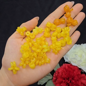 Q1528 Ngũ điếu Cẩm Thạch Vàng sẵn lỗ 2li Thổ & Kim - Phong Thuỷ TUDO P