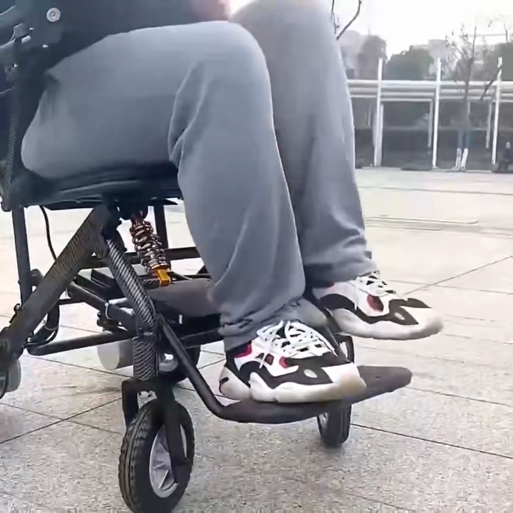 Electric Wheelchair Foldable Lightweight 10.8kg Airline Approved Travel Power Chair for Elderly