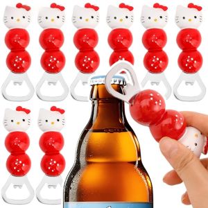 Hello Kitty Bottle Opener Refrigerator Magnet Creativity Cute Creativity Cartoon on Sticks Refrigerator Magnet Bottle Opener