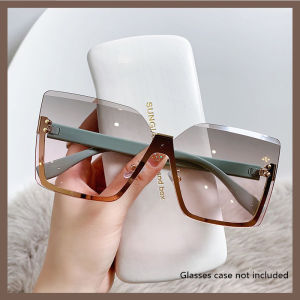 New European And American Style Half-frame Metal Sunglasses Fashion Slim Womens Sunglasses Anti-uv Glasses