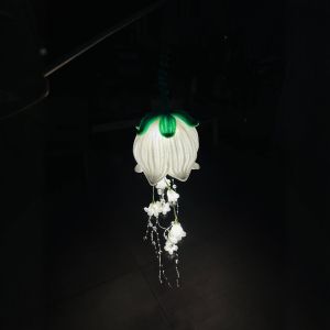 Chinese Style DIY Handmade Lotus Lantern Material Kit for Yuanxiao Festival Glowing Handheld Props Photography Hanfu Atmosphere