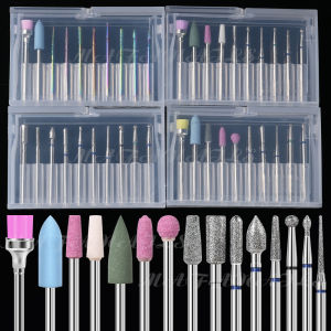 10Pcs/Lot Nail Polishing Head for Remove Gel Polish Dead Skin Cuticle Grinding Bits Nail Files Manicure Pedicure Polishing Tools