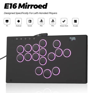 ⭐⭐⭐Haute42 E16 Mirrored Hitbox Leverless Controller For PC/PS4/PS5/Switch /Steam Arcade Stick Controller Joystick Hitbox Fightstick