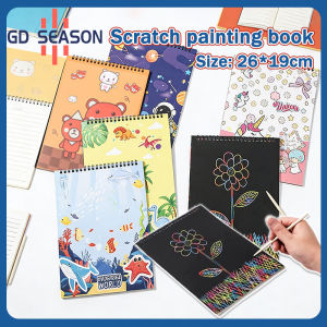Cartoon Scratch Painting Coloring Book Scratch Painting Paper Colorful Scratch DIY Toy Magic Paper