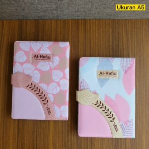 COD Al Quran Hafalan Mudah Al Hufaz Muslimah Agenda Daun A5 Cover Kain Magnet Khat Madinah Rasm Utsmani