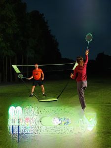 Decathlon Badminton Net Standard Outdoor Portable Windproof Volleyball Quick Opening Net IVH1 คอกลม คาน รั้ว ขายาว สำหรับเล่นแบดมินตัน