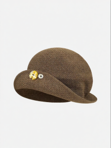 Retro Floral Button Flap Fisherman Hat