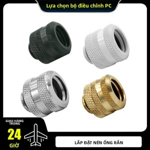 4/8 Cái Ống Cứng Lắp Bộ OD14mm Acrylic PETG Nén Kết Nối Đồng Máy Tính Hệ Thống Làm Mát Bằng Nước Phụ Kiện