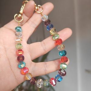 Super Shiny Handmade Beaded Crystal Double Buckle Luxury Womens Mobile Phone Chain Anti-Loss Pendant Decoration Accessories